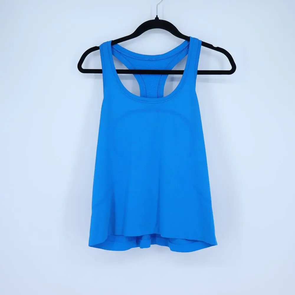 Lululemon Swiftly Tech Racerback Tank Beach Ball Blue Waist Length Women's 10
